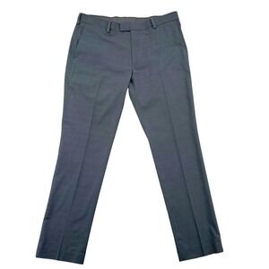 Lois Raphael Mens Grey Dress Pants Flat Front Tailored‎ Fit Business Casual 38